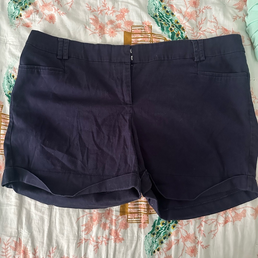 Torrid Navy Cotton Shorts Size 22